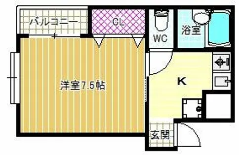 サンハイツ白鳥【1階】の間取り