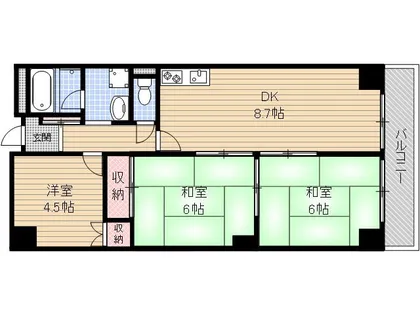 3DKの間取り画像