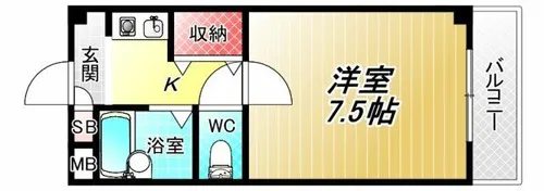 カサデグロリア【2-C号室】の間取り