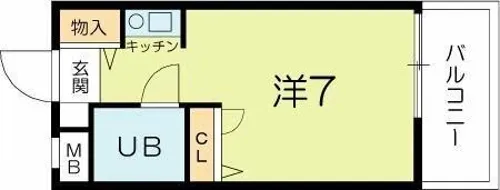 西明石ヤングパレス2【4階】の間取り