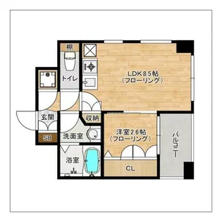 F・corazon薬院【303号室】の間取り