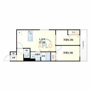 アート神崎川駅前【1階】の間取り