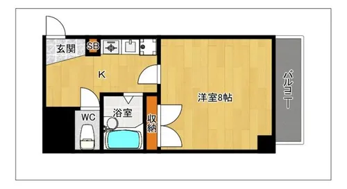 シャトレ21大手門【5階】の間取り