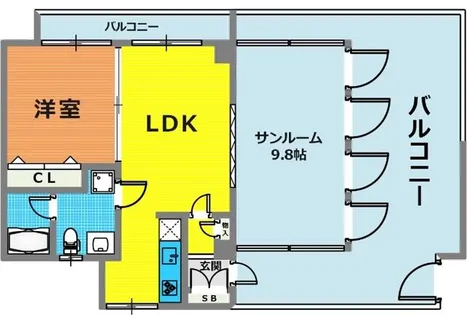 マークハーゲン【4階】の間取り