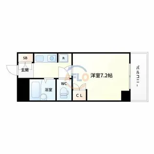 グランコート江坂【5階】の間取り