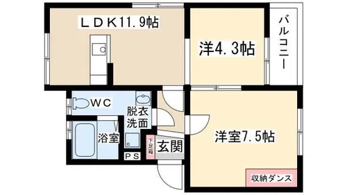 富士見台コープ【3階】の間取り