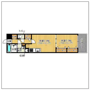 ディー・ウイングタワー【706号室】の間取り