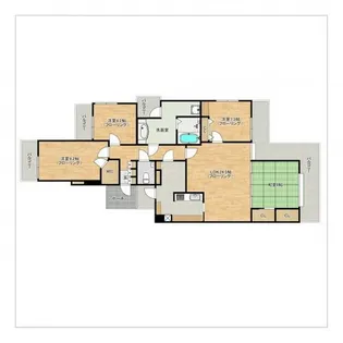 ルッシュ西公園【4階】の間取り