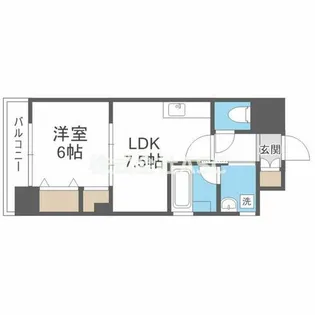 ジューム南船場【503号室】の間取り