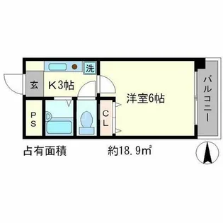 二条CUBE【3階】の間取り