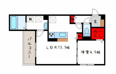 パサログランデ背戸口【2階】の間取り