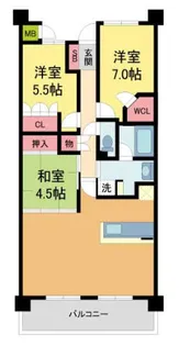 ジオ甲子園口一丁目【1階】の間取り