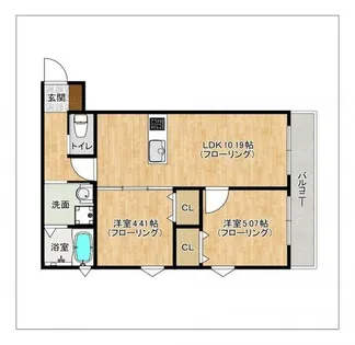 ヴェルジュ大野城レジデンシャルスイート【103号室】の間取り