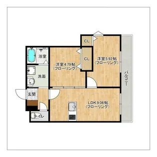 ヴェルジュ大野城レジデンシャルスイート【105号室】の間取り