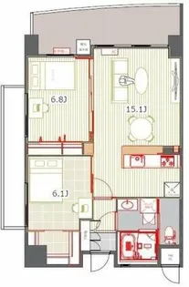 アントゥール薬院【305号室】の間取り