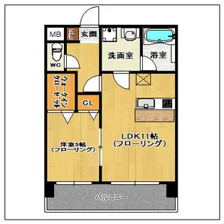 エムティースクエア吉塚駅前【8階】の間取り