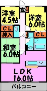 レジオン川西多田【8階】の間取り