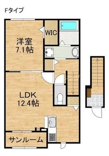 オリーブ羽倉崎A棟【2階】の間取り
