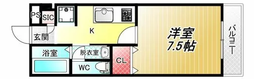 エクレール上小阪【2階】の間取り