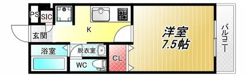 エクレール上小阪【3階】の間取り