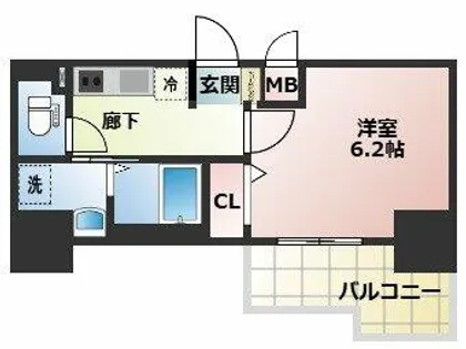 Dimus新大阪【4階】の間取り
