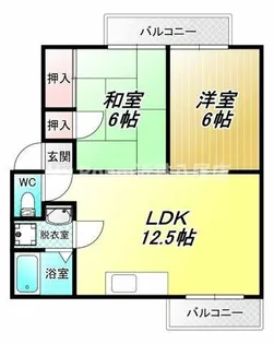 サニーハイツ【2階】の間取り