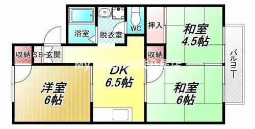サンロイヤル【1階】の間取り