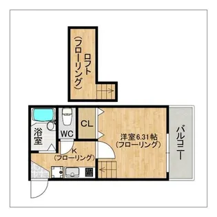 アールズコート春日【101号室】の間取り