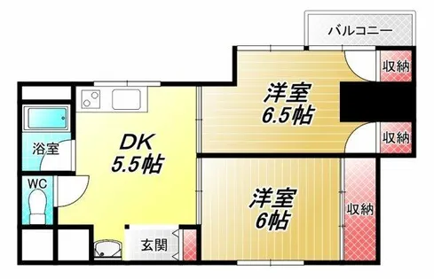 シティ八尾【2階】の間取り