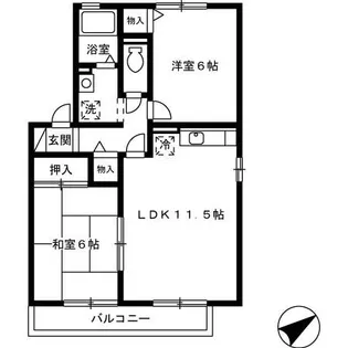 ベルメゾン333【2階】の間取り