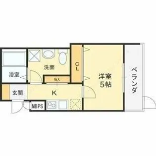 ブライト近大前【1階】の間取り