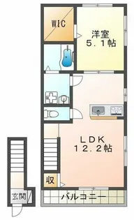 NET?K垂水【2階】の間取り