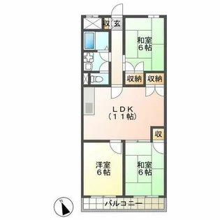 ハイツメルシー【3階】の間取り