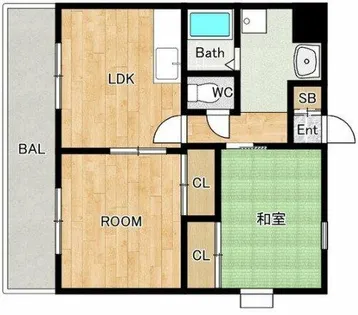 ロイヤルメゾンアドニス【2階】の間取り