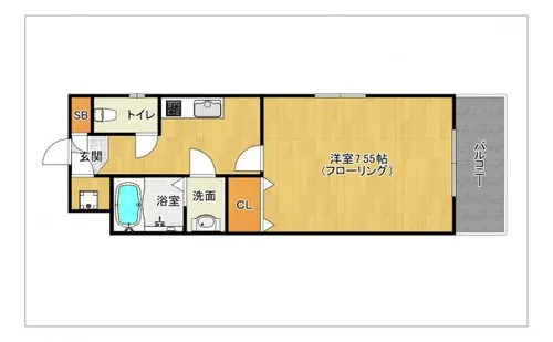 エンクレスト福岡【7階】の間取り