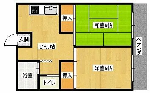 コーポ千陽【4階】の間取り