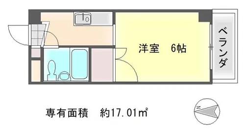Comfy Court 京都洛北【5階】の間取り