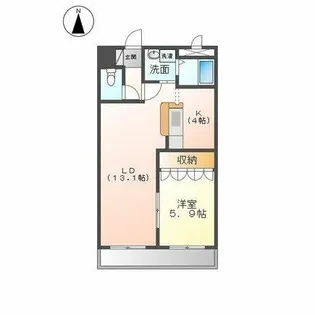 レオナ緑丘【2階】の間取り