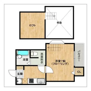 ピュア香椎【201号室】の間取り