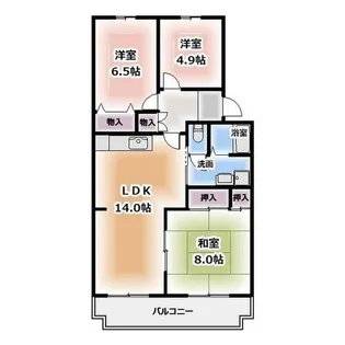サニーコート西春【1階】の間取り