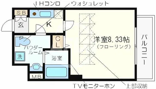セレニテ難波西【10階】の間取り