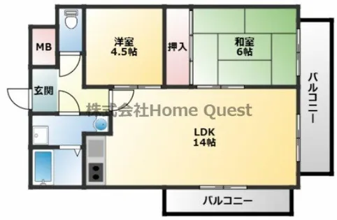 レジデンスOGAWA【4階】の間取り
