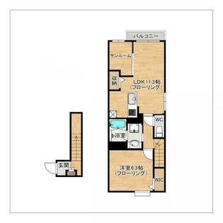 アーバンライフ潤南【A203号室】の間取り