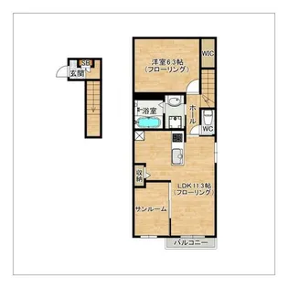 アーバンライフ潤南【A202号室】の間取り