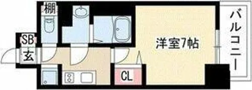 プレサンス上前津フィット【11階】の間取り