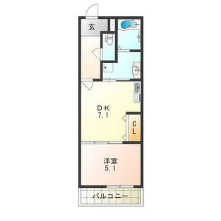 大阪府大阪市住吉区杉本2丁目【アパート】の間取り