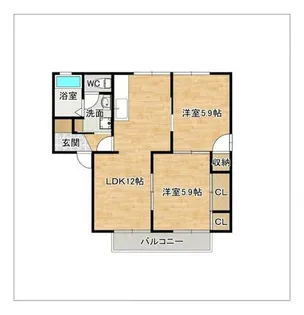 ファミリー坂・富E【202号室】の間取り