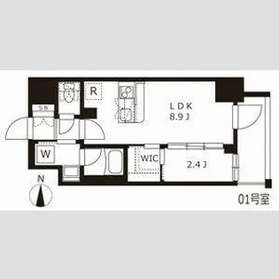 ハーモニーレジデンス名古屋イースト【2階】の間取り