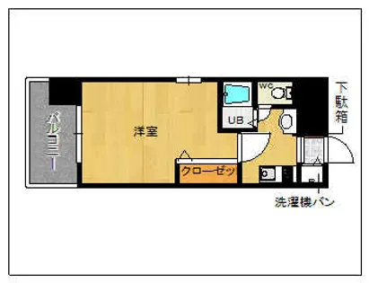 アンピール唐人町【5階】の間取り