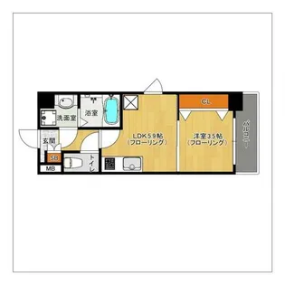 アクタス天神III【9階】の間取り